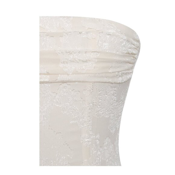 Off White Textured Maxi Dress - Picture 13 of 14